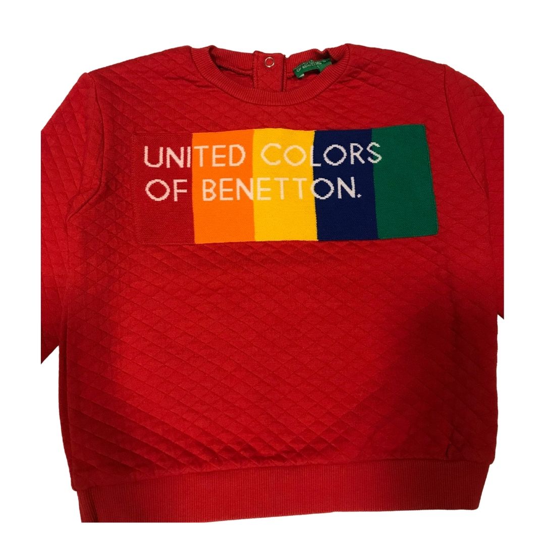 benetton-gyerek-pulover-hasznalt--ujszeru-piros-markasgyerekruha.hu